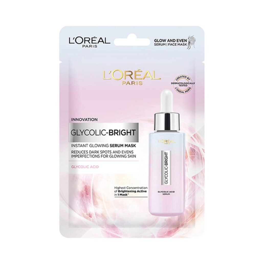 L'oreal Paris Glycolic Brightening Face Sheet Mask 