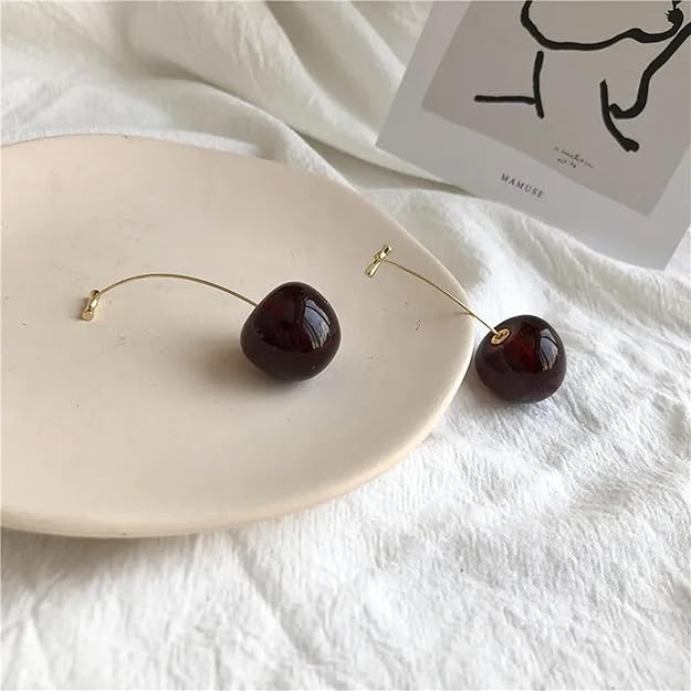 Fashion Frill Earrings for Women – Red Cherry Design