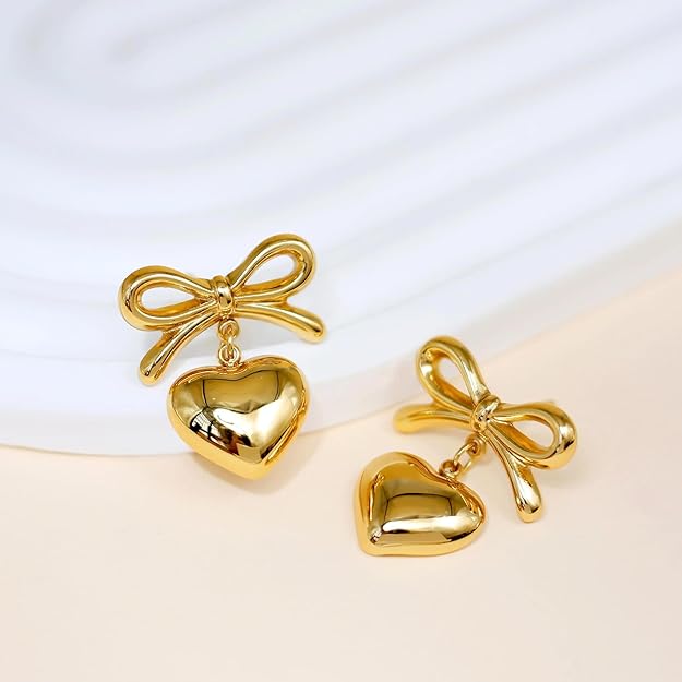 Salve Heart Drop Coquette Aesthetic Earrings