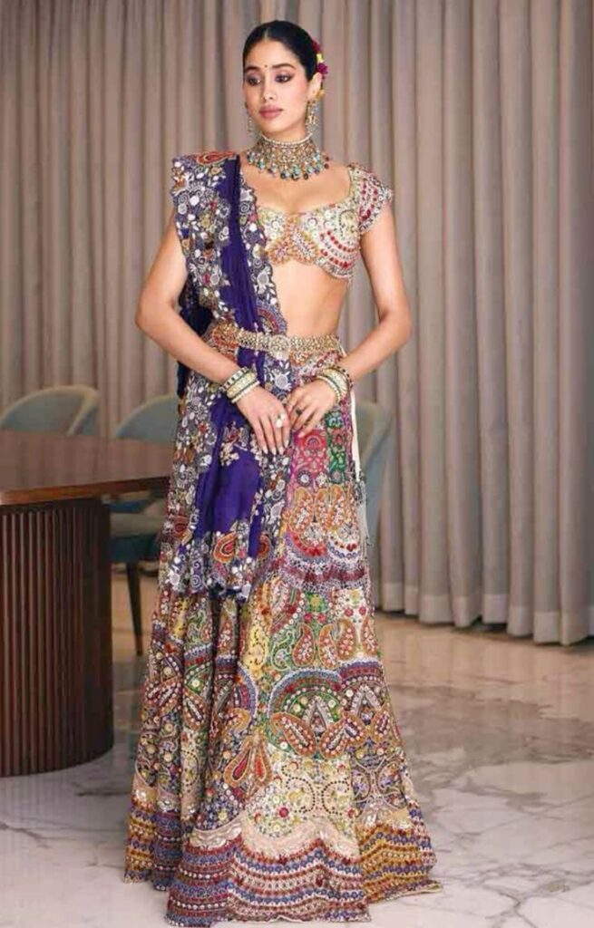 Multicolor Heavy Embroidered Lehenga look