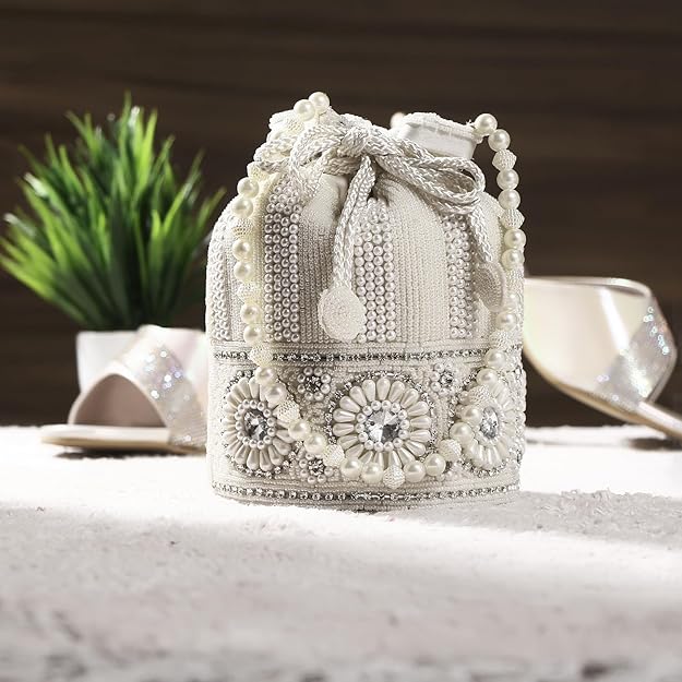 EXOTIC Silk Handmade Wedding Bag Stylish Color &Design Women &Girls Wristlets Potli