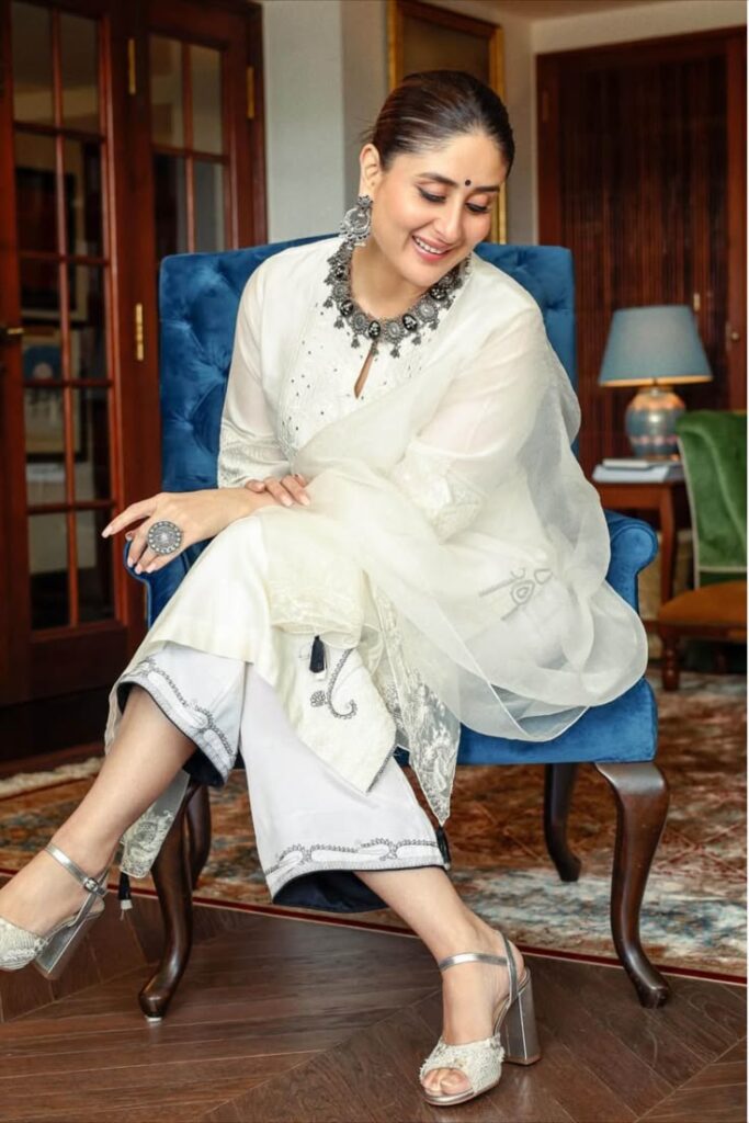 Kareena kapoor White Suit Look